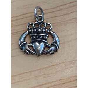 .925 Irish Claddagh Sterling Silver Jewelry Charm